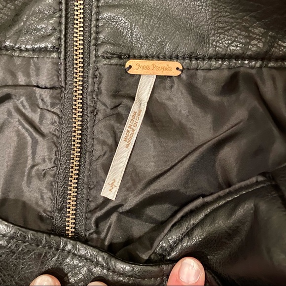 Free People Retro Vegan Leather Mini Skirt - Picture 4 of 5